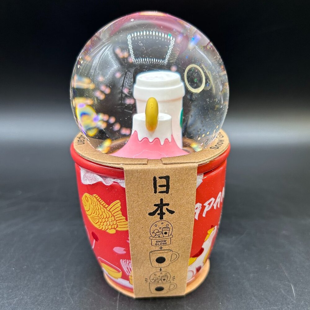 Starbucks Japan Snow Globe Mug 89mL Mt. Fuji Limited Edition New - Picture 7 of 11